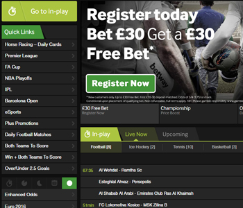 Betway Live Streaming In-Play Betting