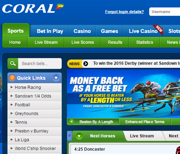 Coral Live Streaming In-Play Betting